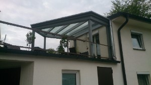 Glasdach ohne 90° Winkel